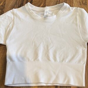 Aerie Offline White Cropped Long Sleeve